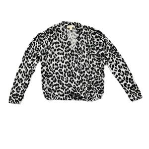 Michael Kors Cheetah Print Long Sleeves Top Size Medium
